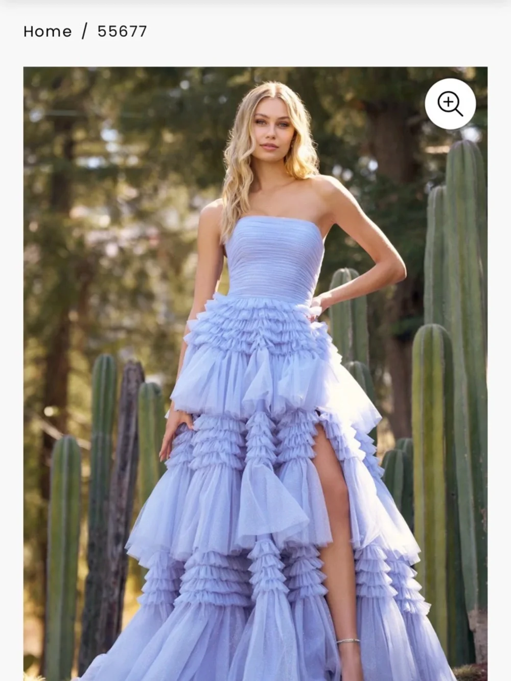Sherri Hill Navy Layered Ruffle Tulle Prom Gown - Size 0 - Picture 10 of 13